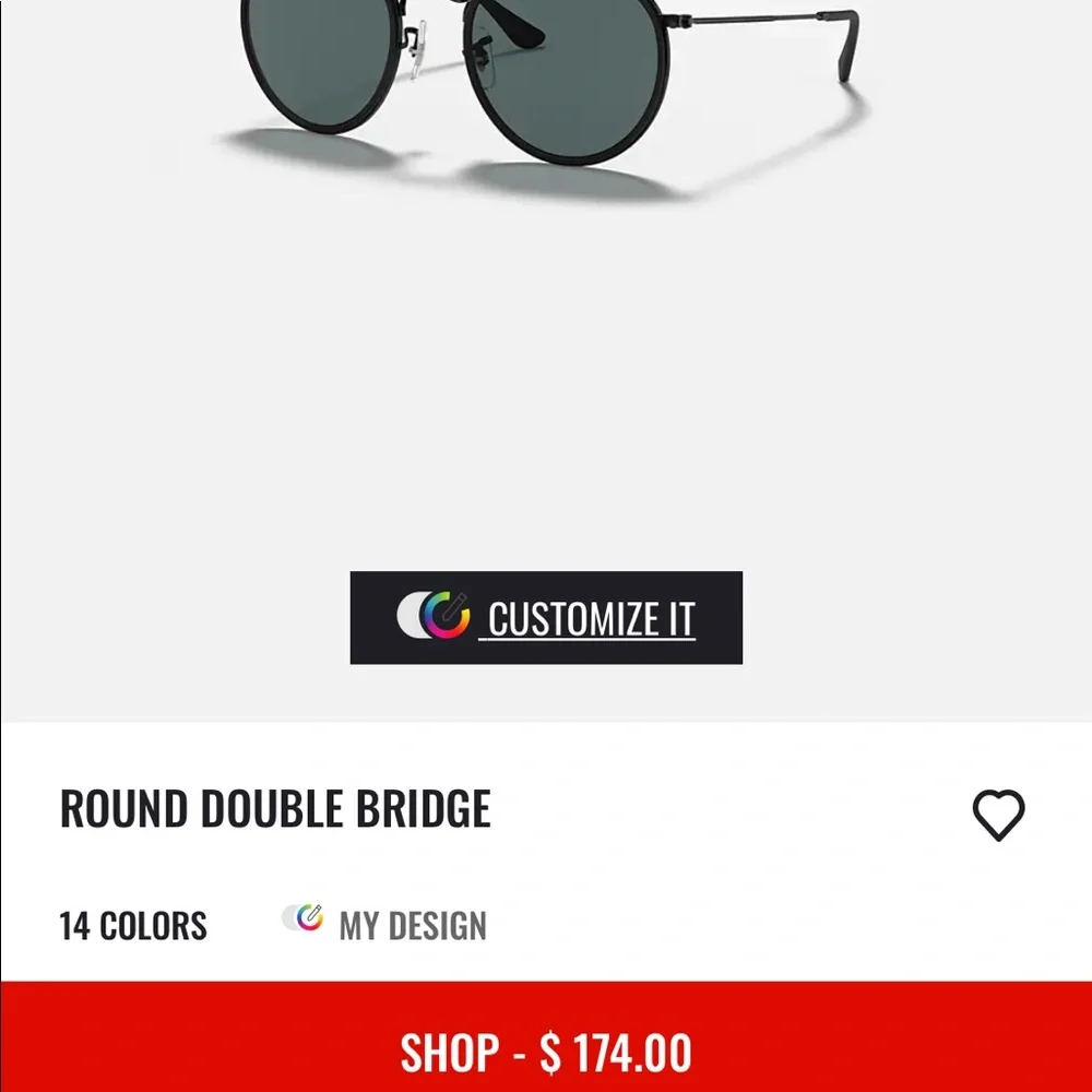 COPY - Ray Ban ROUND DOUBLE BRIDGE - Picture 2 of 5